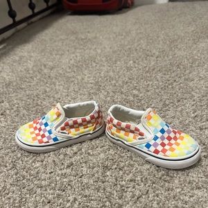 Girls slip on rainbow Vans